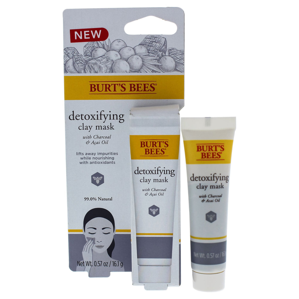 Detoxifying clay Mask by Burts Bees for Unisex  057 oz MaskD0102H2LA7U