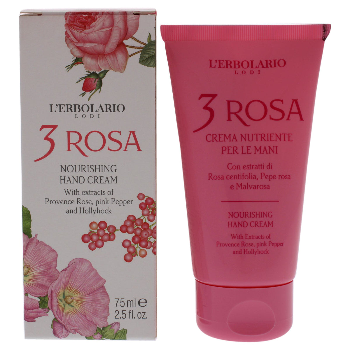 3 Rosa Nourishing Hand cream by LErbolario for Unisex  25 oz creamD0102HgRFBY