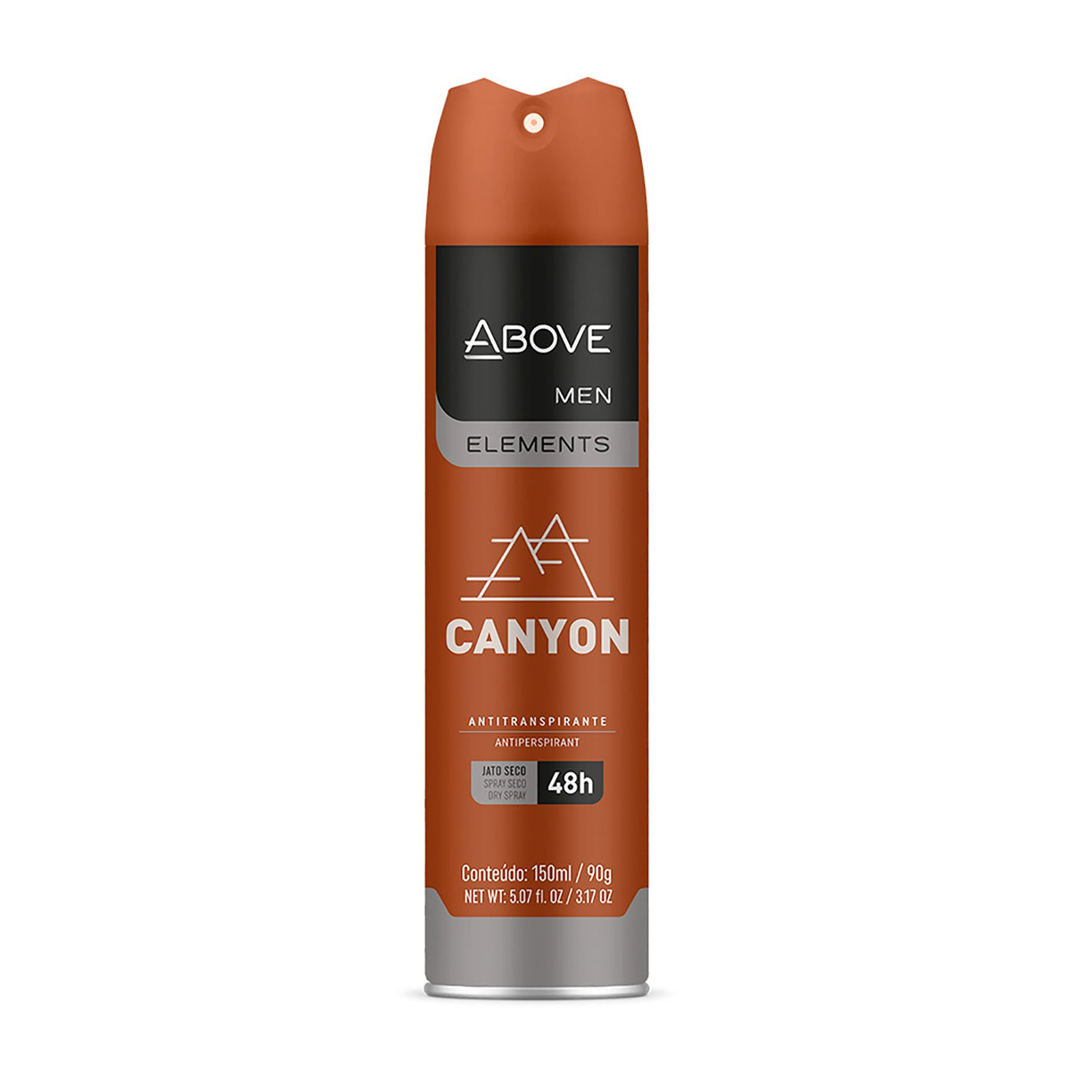 ABOVE canyon  48 Hours Antiperspirant Deodorant  Dry Spray for Men  Notes of Bergamot  Lemon and Apricot  Protects Against S