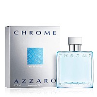 Azzaro Chrome Eau de Toilette - Mens Cologne - Citrus, Aquatic & Woody Fragrance, 1.6 Fl Oz
