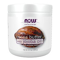 NOW Solutions, Cocoa Butter with Jojoba Oil, Multi-Purpose Moisturizer, 6.5-Ounce