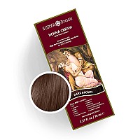 Surya Brasil - Henna Cream Hair Color Treatment, Semi Permanent Hair Color for Gray Coverage, Natural Henna Hair Color, Deep Conditioning Hair Dye, Dark Brown, 2.37 oz / 70 ml