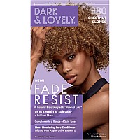 SoftSheen-Carson Dark and Lovely Fade Resist Rich Conditioning Hair Color, Permanent Hair Color, Up To 100 percent Gray Coverage, Brilliant Shine with Argan Oil and Vitamin E, Chestnut Blonde