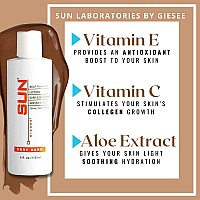 Sun Laboratories Dark Sunsation Self-Tanning Lotion for Body and Face - Sunless Tan Golden Glow - Very Dark - 4 fl oz Bottle