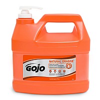 GOJO NATURAL ORANGE Pumice Hand Cleaner, 1 Gallon Quick Acting Lotion Hand Cleaner with Pumice Pump Bottle (Pack of 1) - 0955-02