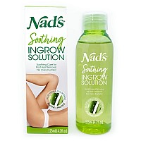Nad's Ingrown Hair Treatment Solution Serum - Razor Burn & Razor Bumps Treatment For Women & Men; Use After Shave, Waxing, Cream; 4.2 oz (125 ml)