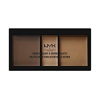 NYX PROFESSIONAL MAKEUP Cream Highlight & Contour Palette, Deep, 0.38 Ounce (CHCP03)