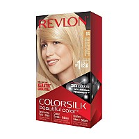 Permanent Hair Color by Revlon, Permanent Hair Dye, Colorsilk with 100% Gray Coverage, Ammonia-Free, Keratin and Amino Acids, 04 Ultra Light Natural Blonde, 4.4 Oz (Pack of 1)