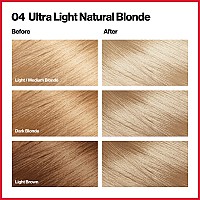 Permanent Hair Color by Revlon, Permanent Hair Dye, Colorsilk with 100% Gray Coverage, Ammonia-Free, Keratin and Amino Acids, 04 Ultra Light Natural Blonde, 4.4 Oz (Pack of 1)