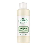 Mario Badescu Super Rich Olive Body Lotion for Dry Skin, Non-Greasy and Creamy Skin Care Moisturizer Infused with Olive Oil, Ideal for All Skin Types, 6 Fl Oz