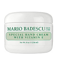 Mario Badescu Special Hand Cream with Vitamin E for Men and Women, Non-Greasy, Light and Fast-Absorbing Hand Cream for Dry Cracked Hands, Ideal for All Skin Types, 8 Oz