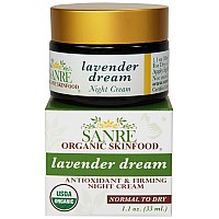 SanRe Organic Skinfood - Lavender Dream - 100% USDA Organic Lavender and Calendula Night Cream For Dry to Normal Skin