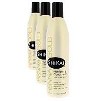 Shikai - Henna Gold Highlighting Conditioner, Brings Out Natural Highlights & Shine, Adds Luxurious Body, Plant-Based Formula with Non-Coloring Henna (Natural Fragrance, 12 fl oz, Pack of 3)