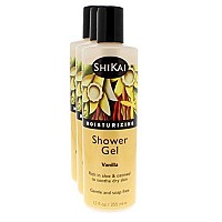 Shikai - Daily Moisturizing Shower Gel, Rich in Aloe Vera & Oatmeal That Leaves Skin Noticeably Softer & Healthier, Relief For Dry Skin, Gentle Soap-Free Formula (Vanilla,12 Ounces, Pack of 3)