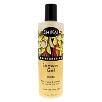 Shikai - Daily Moisturizing Shower Gel, Rich in Aloe Vera & Oatmeal That Leaves Skin Noticeably Softer & Healthier, Relief For Dry Skin, Gentle Soap-Free Formula (Vanilla,12 Ounces, Pack of 3)