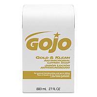 Gojo 912712Ea Gold & Klean Lotion Soap Bag-In-Box Dispenser Refill, Floral Balsam, 800Ml
