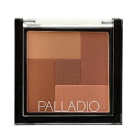 Palladio 2 In 1 Mosaic Powder Blush and BronzerSilky Smooth Face Makeup Pressed FiveColorHuesfromShimmering Pinks to Golden Browns Rich Pigmented Shades Flawless Finish, Spice, 0.28 Oz