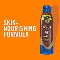 Banana Boat Ultra Mist Dry Tanning Oil, Clear Sunscreen Spray, SPF 15, 6oz. - Pack of 3