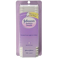 Johnson's Johnsons Safety Swabs, 185-Count Packages (Pack of 3)