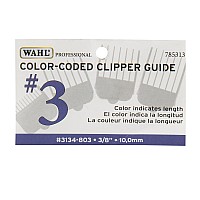 Wahl Professional 3 Color Coded Guide Comb Attachment 3/8 (10.0mm) -3134-803 - Great for Professional Stylists and Barbers - Blue