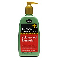 ShiKai - Borage Therapy Advanced Formula Lotion Dry Skin Lotion, Soothing & Moisturizing Relief For Dry, Irritated & Itchy Skin, Non-Greasy, Sensitive Skin Friendly (Fragrance-Free, 8 Ounces)