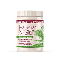 Hawaiian Silky no lye relaxer, regular, White, 20 Ounce