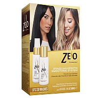 ZELO Smoothing Brazilian Keratin Hair Treatment Kit - Eliminates Frizz, Straightens Hair and Helps Keep Smooth, Shiny, Silky Hair For All Hair Types. Queratina Keratina Brasileira
