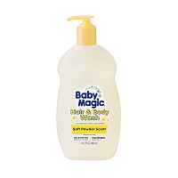Baby Magic Hair And Body Wash 16.5 Ounce Soft Powder Scent (488ml)