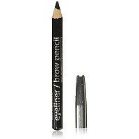 L.A. COLORS 2-Piece Eyeliner/Brow Pencil with Sharpener, Black, 0.03 Ounce, CBPN222