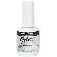Mia Secret Gelux Soak-off gel nail polish color White - Gel polish cured with nail lamp - Esmaltes para uas en gel de larga duracin para lampara uv - Esmalte en gel Mia Secret color White
