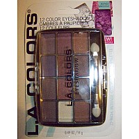 L.A. Colors Expressions, 12 Color Eyeshadow, BEP422 Glamorous, 0.49 Oz