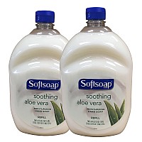 Softsoap Hand Soap Soothing Aloe Vera Moisturizing Hand Soap Refill 64 Fl Oz (Pack of 2)