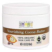 Aura Cacia Certified Organic Nourishing Cocoa Butter, Fair Trade Certified | 4 fl. oz.