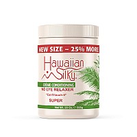 Hawaiian Silky Sensitive Scalp Keratin Conditioning Relaxer Super 20oz No lye For Natural Hair - 100% Real Jojoba & Mink Oils - Good on Color Treated Hair - All Hair Types Men, Women & Teens