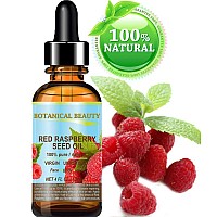 RED RASPBERRY SEED OIL 100% Pure/Natural/Virgin. Cold Pressed/Undiluted Carrier Oil. For Face, Hair and Body. 4 Fl.oz.- 120 ml. by Botanical Beauty