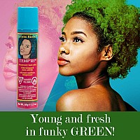 Jerome Russell Temporary Hair Color Spray, Green - Intense Spray-On Temporary Hair Color, Fast-Drying, Non-Sticky, Travel Size Hair Dye for Instant Vivid Hair Color, 2.2 oz