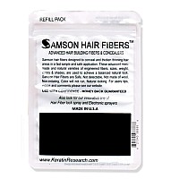 Samson Hair Fibers for Thinning Hair - 100% Undetectable Natural Formula - Completely Conceals Hair Loss in Seconds. Covers bald spots. Thicken your hair instantly - 25 Grams Refill (MED. BROWN)