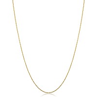 Kooljewelry 10K Yellow Gold Rope Chain Pendant Necklace (07 Mm, 18 Inch)