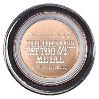 Maybelline New York Eyestudio ColorTattoo Metal 24HR Cream Gel Eyeshadow, Barely Branded, 0.14 Ounce (1 Count)
