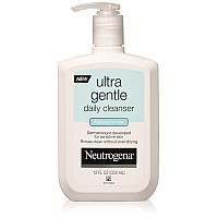 Neutrogena Ultra Gentle Daily Facial Cleanser for Sensitive Skin, Oil-Free, Soap-Free, Hypoallergenic & Non-Comedogenic Foaming Face Wash, 12 fl. oz (Pack of 2)