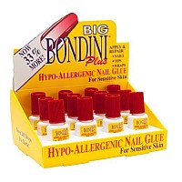 Big Bondini Plus All Purpose Hypo-Allergenic Nail Glue 0.14 oz 12 Bottle Display