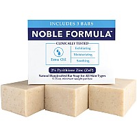 Noble Formula 2% Pyrithione Zinc (ZnP) Original Emu Bar Soap, 3.25 oz each, (3 Bars in 1 Box), Total 9.75 oz