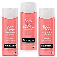 Neutrogena Body Clear Acne Treatment Body Wash with 2% Salicylic Acid Acne Medicine to Prevent Body Breakouts, Pink Grapefruit Shower Gel for Back, Chest & Shoulders, Vitamin C, 8.5 fl. oz (Pack of 3)