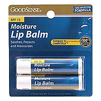 GoodSense Goodsense moisturizer lip balm with spf-15 twin pack 0.15 ounce, 0.15 Count
