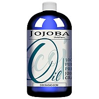 JOJOBA OIL Cold Pressed Unrefined 100% Pure Natural 32 oz Jojoba Oil Carrier for Essential Oils, Cleansing, Moisturizer for Face, Hair Moisturizer, Ears, Eyelash, Massage, Makeup Remover, Soap Making