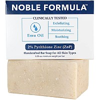 Noble Formula 2% Pyrithione Zinc (ZnP) Original Emu Bar Soap, 3.25 oz