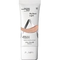 Skintone Matching Foundation by Almay, Smart Shade Face Makeup, Hypoallergenic, Oil Free, Fragrance Free, Dermatologist Tested with SPF 15, My Best Light, 1 Oz