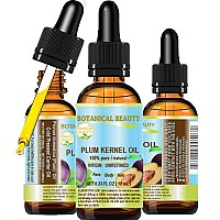 Botanical Beauty French PLUM KERNEL Seed Carrier Oil. 100% Pure/Natural/Undiluted/Virgin/Cold Pressed for Skin, Hair, Lip and Nail Care. Skin SuperFood. 0.33 Fl.oz.- 10 ml