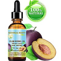 Botanical Beauty French PLUM KERNEL Seed Carrier Oil. 100% Pure/Natural/Undiluted/Virgin/Cold Pressed for Skin, Hair, Lip and Nail Care. Skin SuperFood. 0.33 Fl.oz.- 10 ml