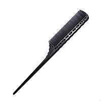YS Park 115 Super Tint Rat Tail Comb [Thin] - Carbon